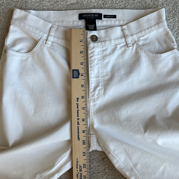 Lafayette 148 Thompson White Slim Fit Stretch Jean Pants Women’s Size 2 - Picture 9 of 16